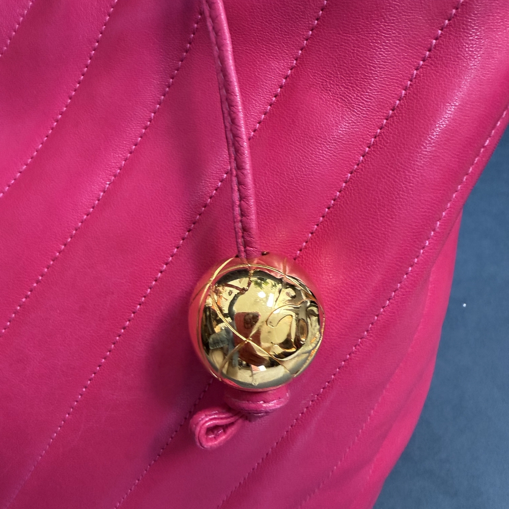 CHANEL Pink Chevron Shoulder Bag - Picture 14 of 15
